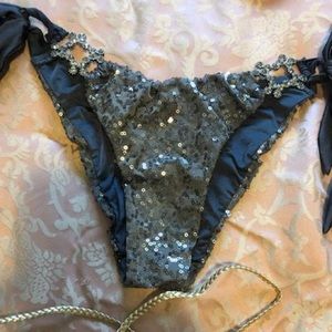 Beach Bunny Gray Sequin Bottom Only